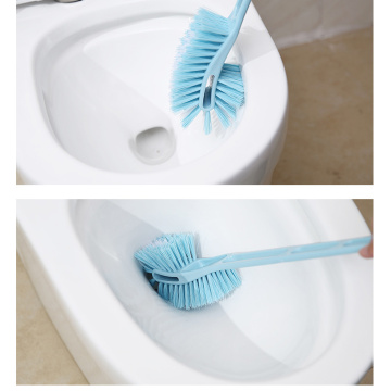 Long Bristle Scrubber Silicone Double Hockey Toilet Brush
