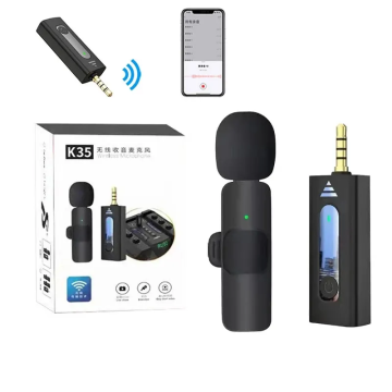 K35 BT Audio Recording Mini Mic - Wireless Lavalier Microphone for iPhone and Android