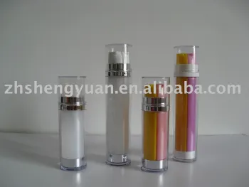cosmetic packing plastic lotion bottle container double tube system