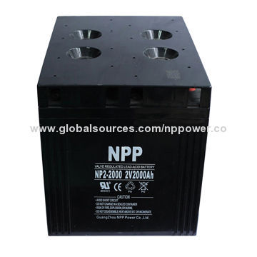 Sealed lead acid battery, 2V 2,000Ah low self discharge features