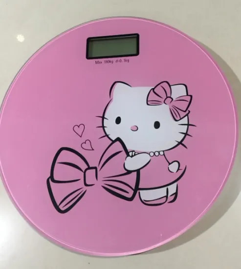lovely design tempered glass personal weighing balance