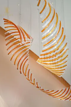 unique handmade glass chandelier custom for hallways