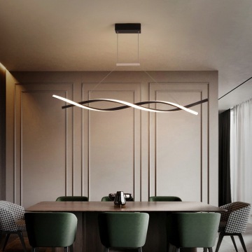 Luz de lâmpada pendente de alumínio moderno LED minimalista