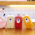Plastic pet square bottle for juice milk tea