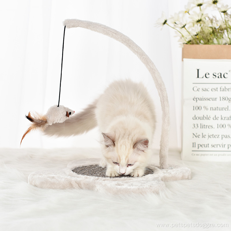 Wool soft nap scratching board with cat toy