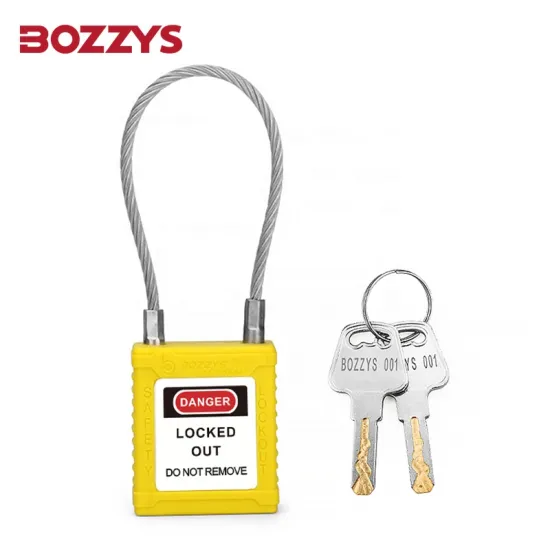 LOTO Stainless Steel Wire Long Shackle Padlock for Industrial Equipment Maintenance