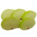 Tranche de pomme verte artificielle Cabochons de résine à dos plat 3D en plastique pomme fruits Slime tranches de charmes pour fée jardin décor à la maison