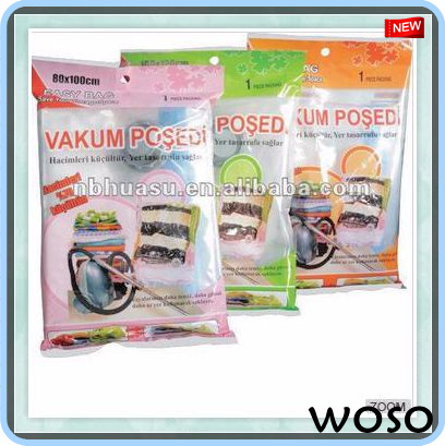 transparent flat vacuum storage bag