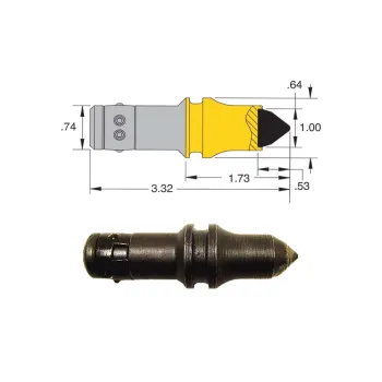0.74 Inch C23 Bullet Tooth Carbide Tip Mining Tool for Rock Drilling