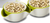 innovative bowl-in-dish plastic snack bowl set with divider