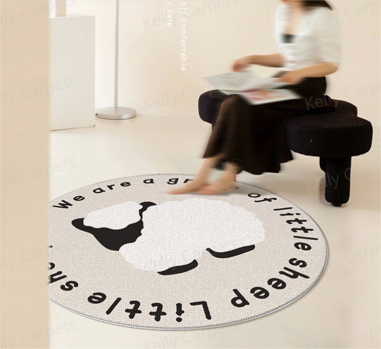 Детская комната круглый ковер - мультфильм