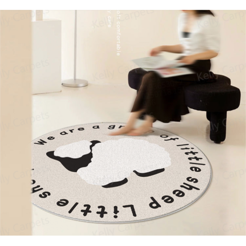 Детская комната круглый ковер - мультфильм