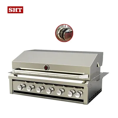 Customized 6 Burners Island BBQ Kitchen Grills Gas Grill with Infread Burner