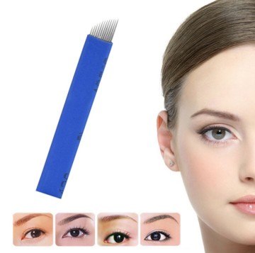 Aghi di microblading: aghi da microblade da 12 pin per trucco permanente di tebori e ombreggiatura per sopracciglia