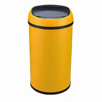 Automatic Sensor Trash Can with 12L and 4 x AA Batteries, Dustbin Lid Open by Infrared Sensor