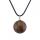 Gemstone 20mm Round Beads With 45CM Black Leather Cord Necklace Natural Stone Crystal Ball Pendant Choker for Women Men Gift