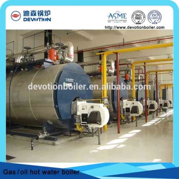 Gas fuel hot water boiler