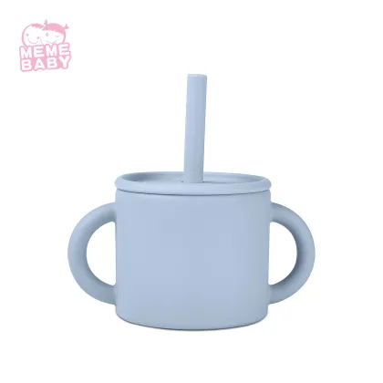 Dishwasher Safe Easy To Baby Silicone Straw Cup