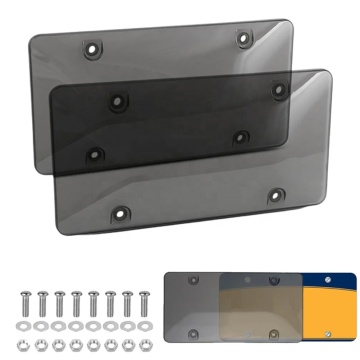 2Pcs/set Car License Plate Tinted Cover Protector