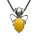 Yellow Jade 13X18mm Cabs Antique Silver Alloy Spider Pendant Necklace 45cm Black Cord