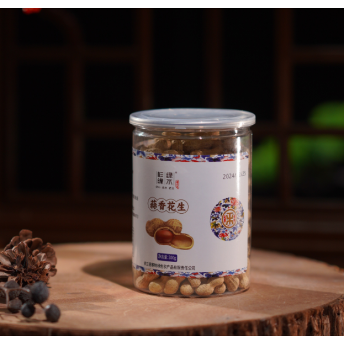 300g de amendoim com alho em lata