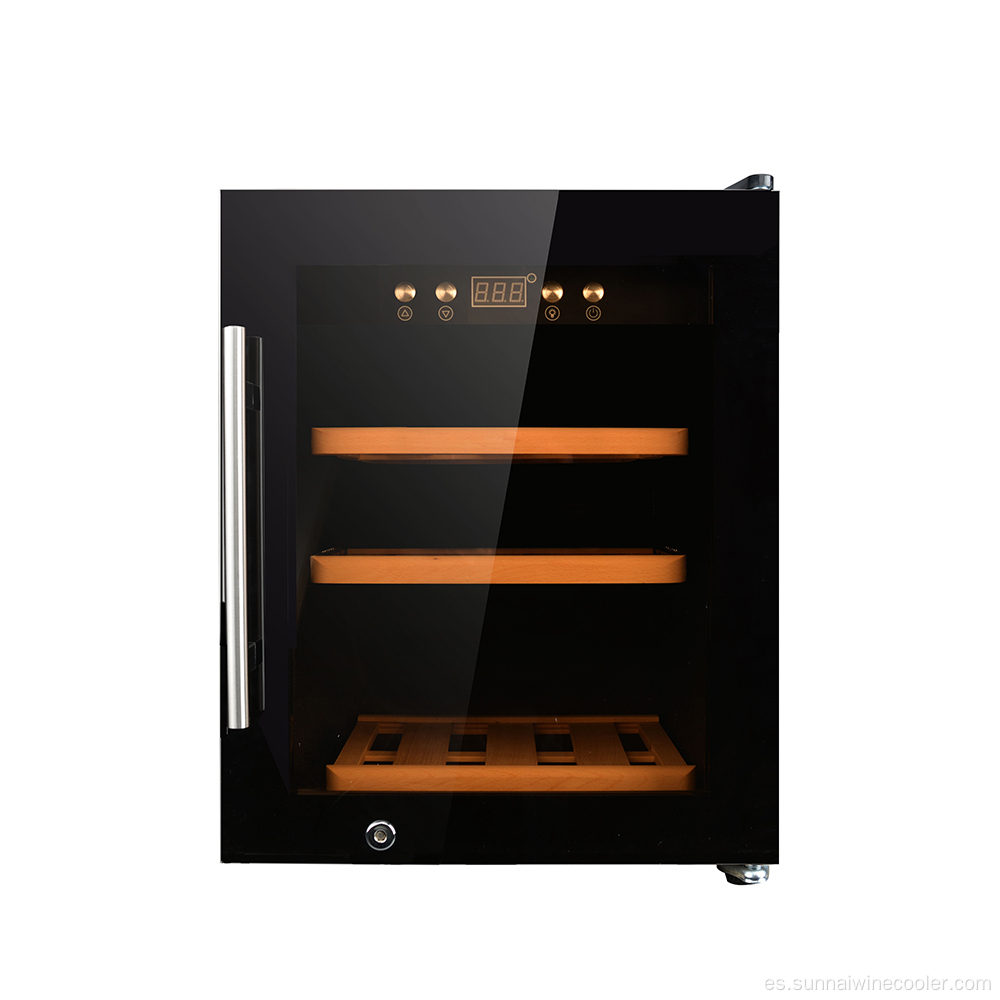 Gabinete comercial de refrigerador de refrigerador de vino negro