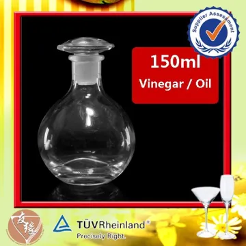 tabletop 150ml round glass vinegar cruet set wholesale
