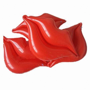 PVC Inflatable Lip Pillows, Customized Colors and Sizes Accepted