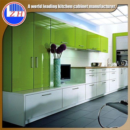 African Project Modular Kitchen Design Green Kitchen Cabinet