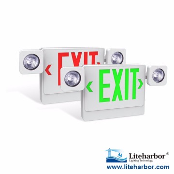 Removed And Reinserted 2-Year Warranty Damp Location Rated Combo Exit & Emergency Light