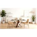 Mesa de jantar de vidro de design moderno 160x90cm