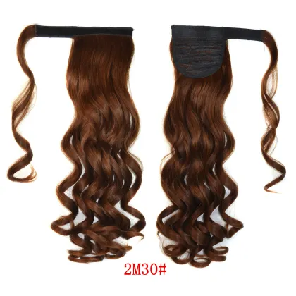 Long culry cambodian blonde elastic pony tail bands pony tail hair extension