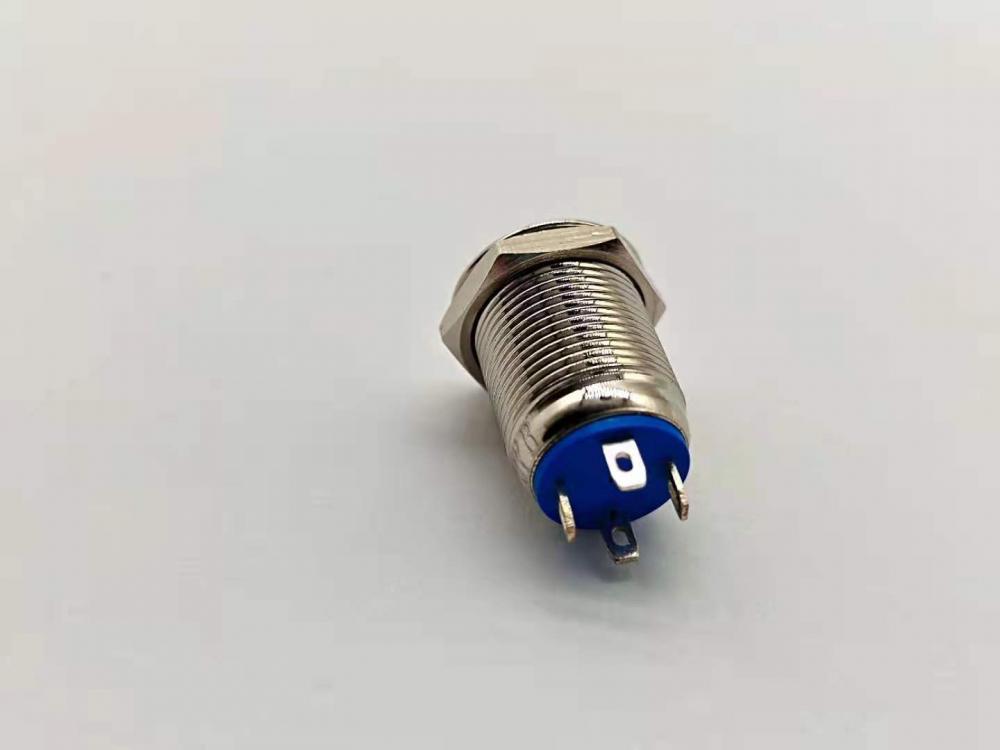 UL LED 12mm مفتاح انضغاطي معدني