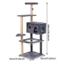 Thick Sisal Cat Scratcher Board Luxury Eco-Friendly Indoor Cat Tree Tower Large Size Multi-Level Climbing House Strong Support