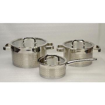 6PCS High Quality Cookware Pot Stainless Steel