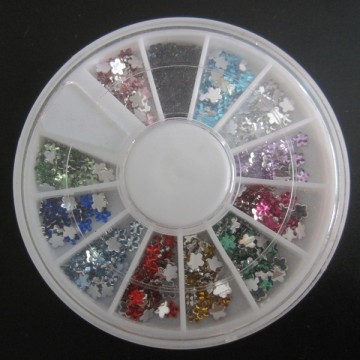 3d Nail Art Supplies Fashion Style Many Colors Wheel Box Decoration Stone