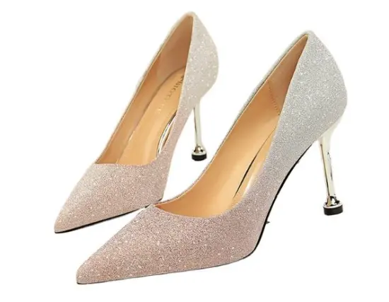 Shallow Mouth Shiny wedding high heel shoes