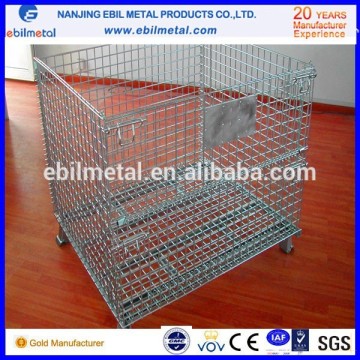 large industrial stackable storage wire mesh containers