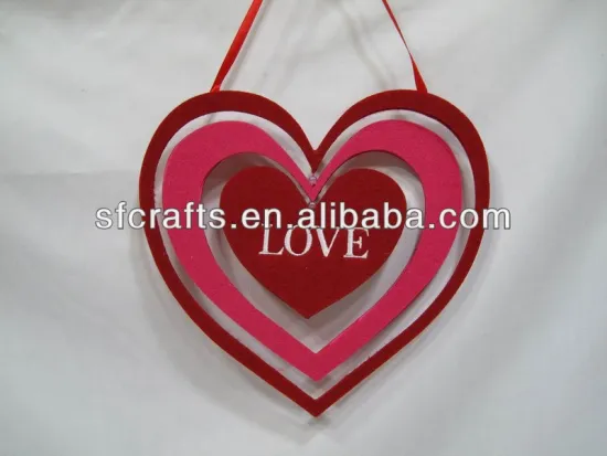felt valentine heart ornament