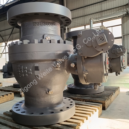 carbon steel trunnion mounted ball valves