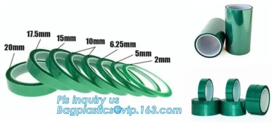 Electronic Assembly Adhesive PET Green Tape, Acrylic Adhesive Antistatic Mylar Tape, Heat resistant PET Green Polyester Silicone