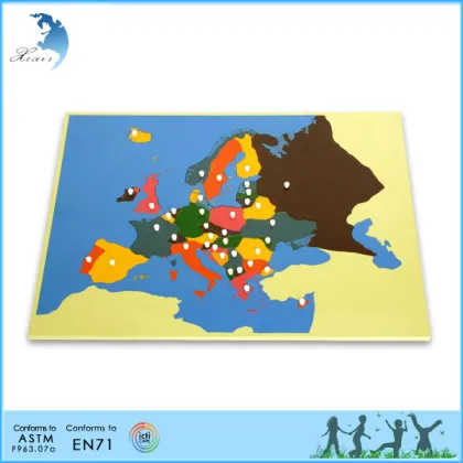 Montessori preschool EN71 wooden montessori materials world maps