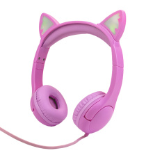 oreja de gato LED auriculares para niños que brillan intensamente