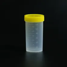Botella de contenedor de esputo estéril de espécimen de plástico médico