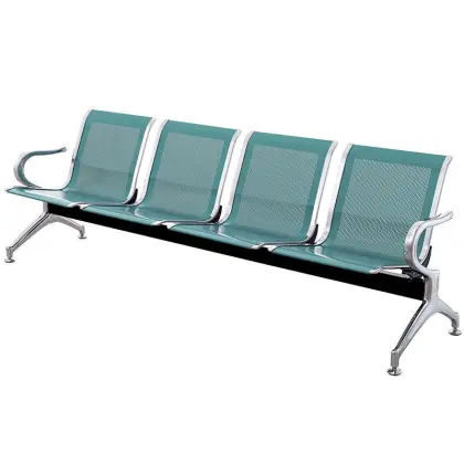 Durable Stainless Steel Seating Bench for Public Spaces: Airport and Hospital Waiting Chairs