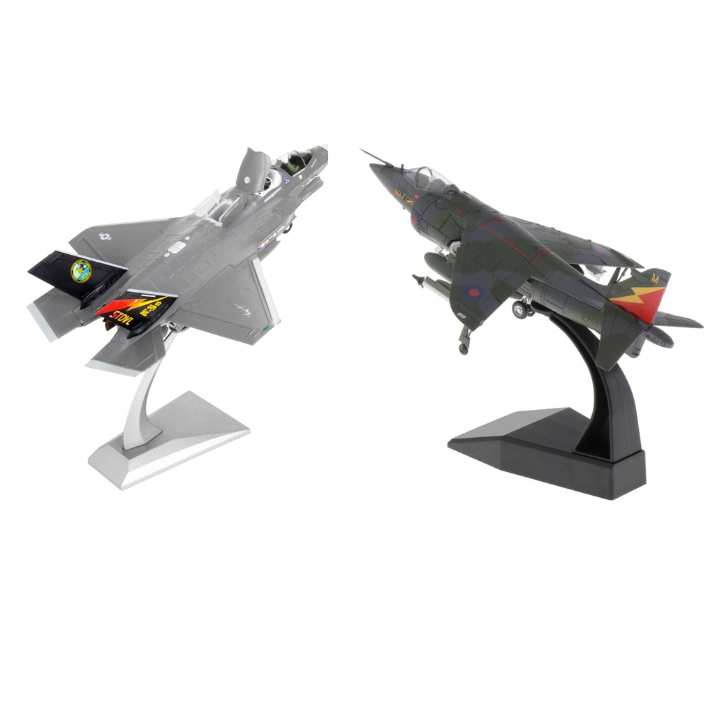 2pcs 1/72 British Jet Fighter + F35b Plane Diecast Aircraft Model, High Quality 2pcs 1/72