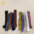Versão coreana meias de perna longa meias pilha meias sem raízes