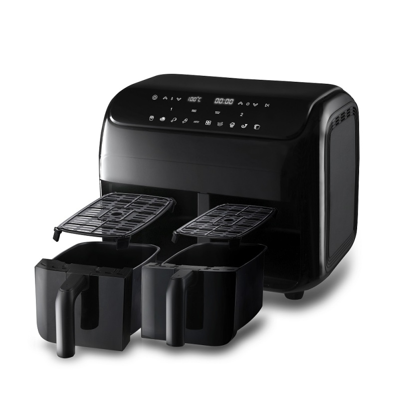 Household 8L Touch Screen Double Air Fryer Electric Deep Fryer Oven air fryers on sale With 2 Independent Baskets