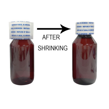 shrink label shrink seals for glass supplement bottle