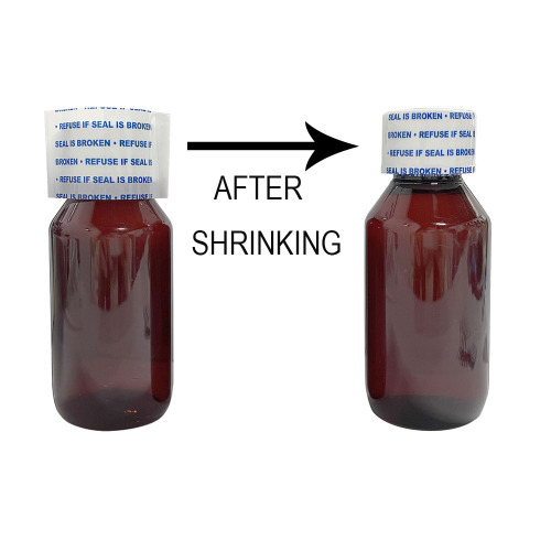 shrink label shrink seals for glass supplement bottle